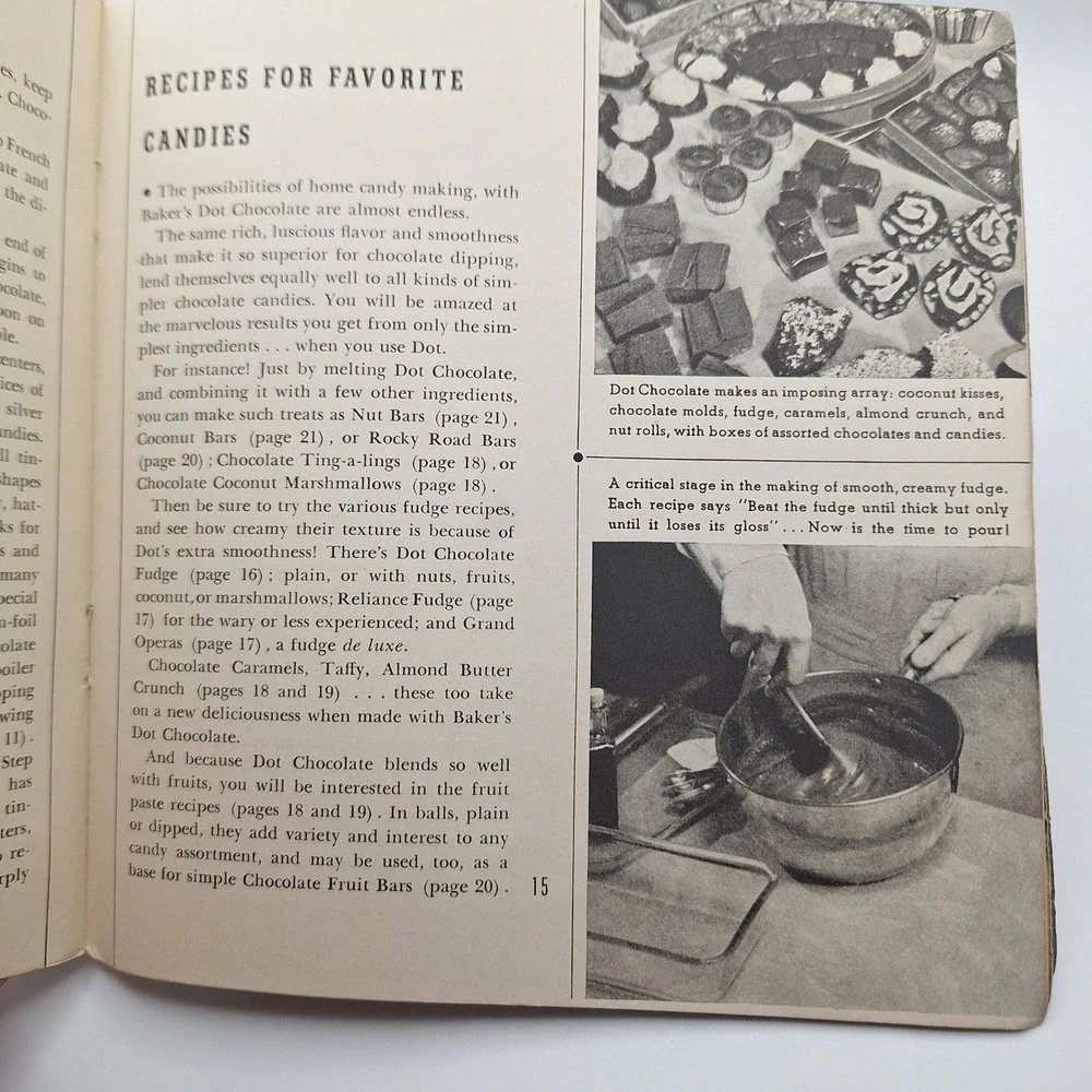 Chocolate Candies You Can Make General Foods Walter Baker‎ 1936 Recipe Booklet